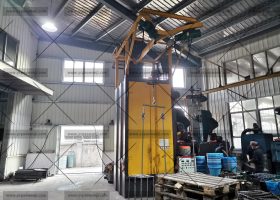 發(fā)往湖南長(zhǎng)沙Q3710吊鉤式拋丸機(jī)拋丸除銹去氧化皮效果怎么樣？